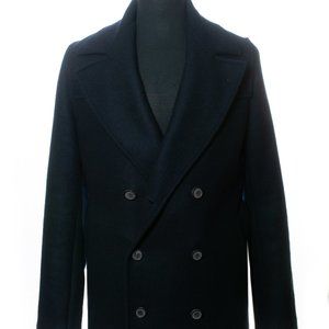 Lanvin Navy Blue Pea Coat